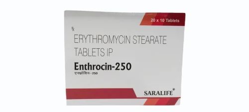 250 Mg Enthrocin Erythromycin Tablets